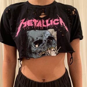 Metallica crop top